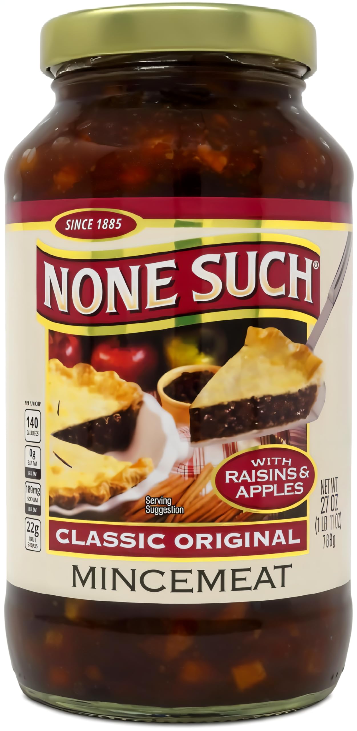 None Such Mincemeat Classic Original - Pie Filling With Apples And Raisins, 27 Ounce (Pack Of 1)