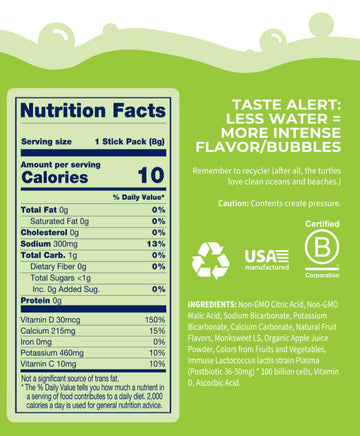 Bobelo Self Carbonating Hydration Packets, Low Calorie Drink Mix, Electrolytes Powder, Keto Friendly, Sugar Free, Orchard Breeze