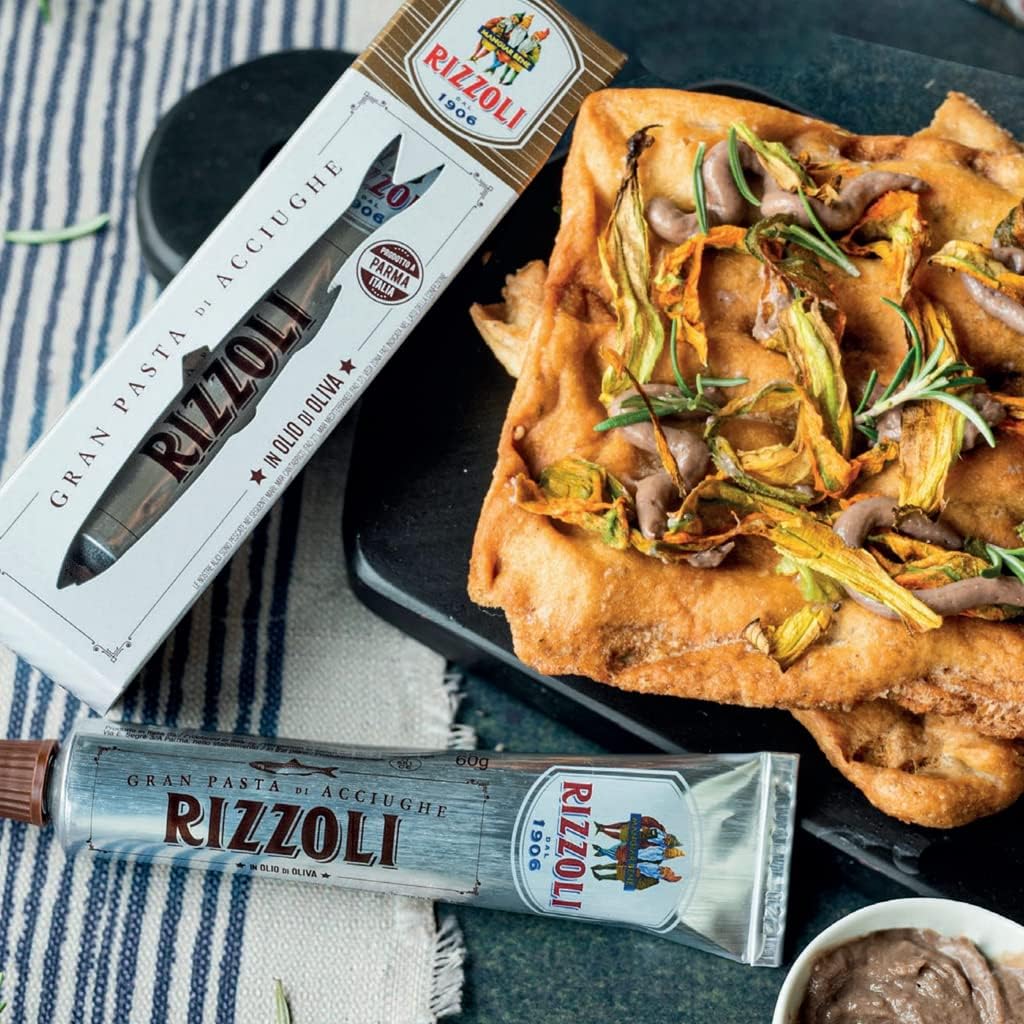 Rizzoli Anchovies Paste in Olive Oil - 60 Gr Tube - 100% Italian
