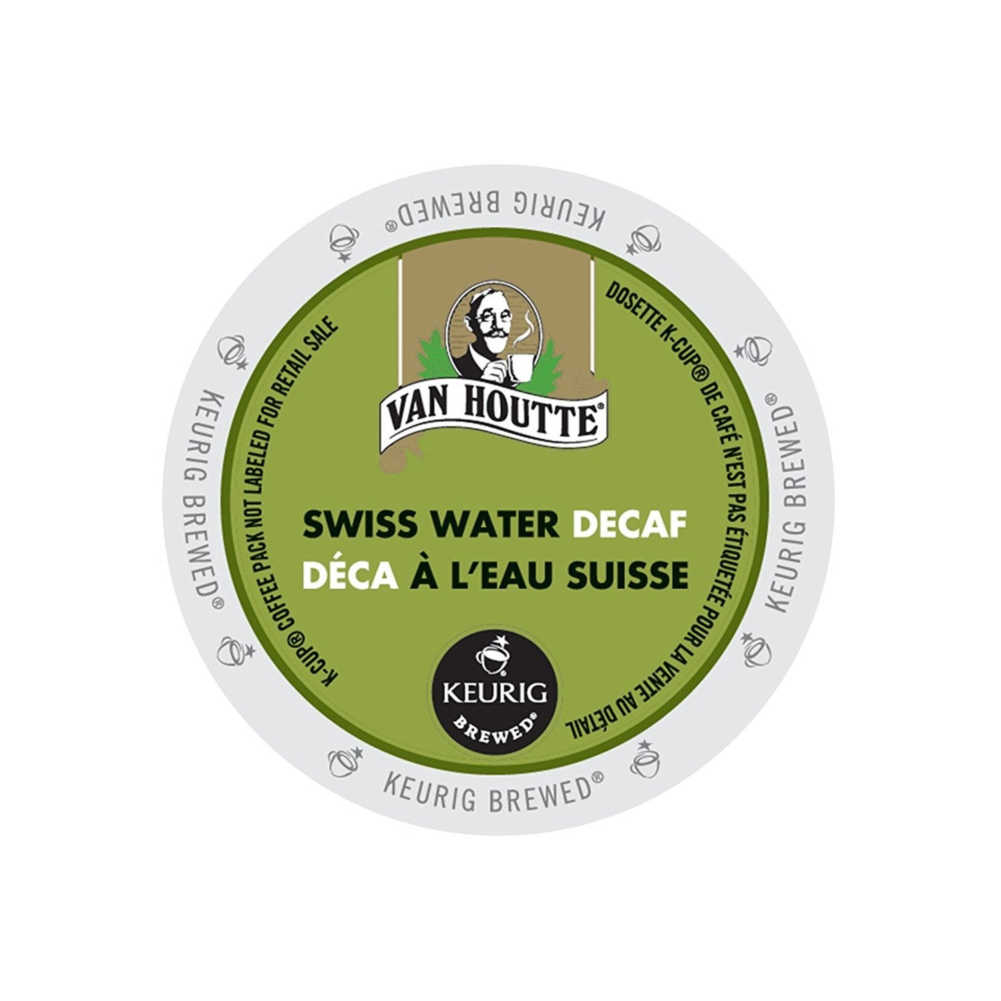 Van Houtte Swiss Water Decaf K-Cup Coffee, 24 Count, Model VHSWD24