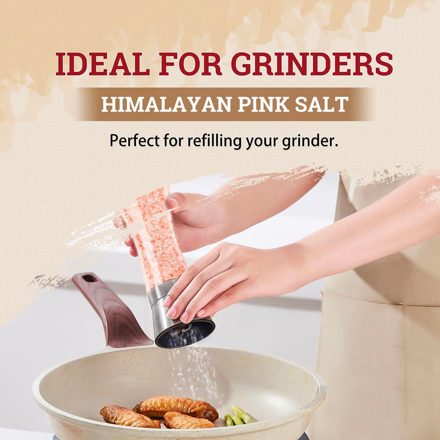 52USA Himalayan Pink Salt Coarse Grain 39 oz (2.4 LB) Pink Himalayan Sea Salt Sea Salt for Grinder Refill Kosher Salt