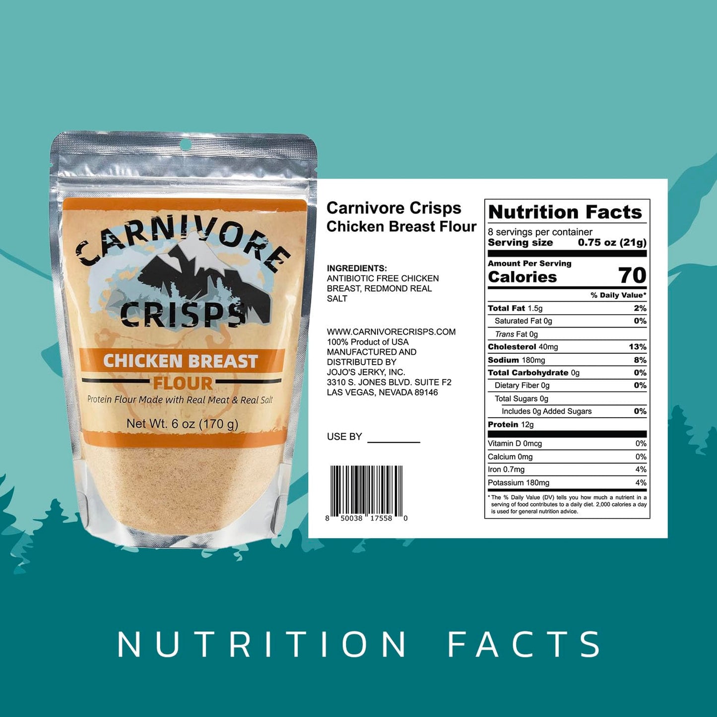 Carnivore Crisps Chicken Flour, Premium Chicken Breast Flour For Cooking And Seasoning, Rich In Protein, Paleo & Keto Friendly,