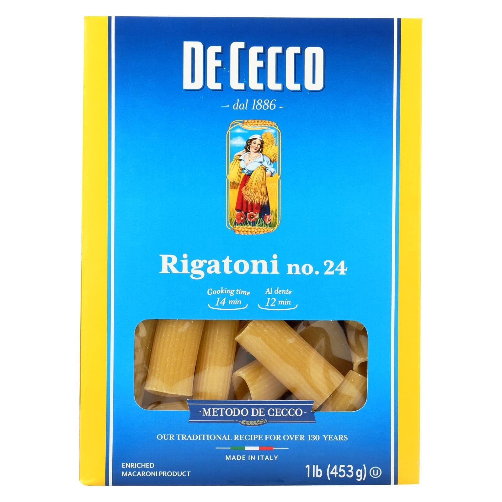 De Cecco Pasta Pasta, Rigatoni - (Case of 12 - 16 oz)12