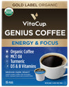 Vitacup Keto Coffee Pods With Mct Oil, Turmeric, Vitamins B & D For Energy In Recyclable K-Cup Compatible Pods