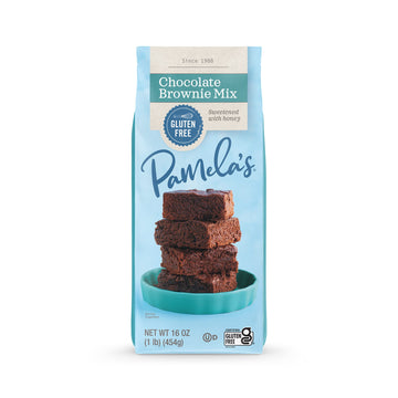 Pamelas Baking Mixes, Chocolate Brownie Mix, Gluten-Free, 16 oz. (Pack of 3)