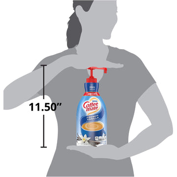 Coffee-mate 31803 Liquid Coffee Creamer, French Vanilla, 1500mL Pump Bottle