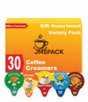 Variety Pack Creamers Liquid Creamer Singles | Gift Assortment Box | Coffee Cream, French Vanilla, Original, Irish Creme, Hazelnut & Half & Half - No Refrigeration - Box Of 30.