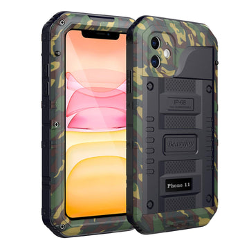 Beasyjoy Iphone 11 Case Waterproof Metal Case Heavy Duty Built-In Screen Full Body Protective Shockproof Dustproof Military Grad