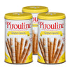 Pirouline Rolled Wafers – Lemon Crème Filled – 14.1oz (Pack of 3) – Yellow, Brown