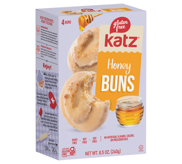 Katz Gluten Free Honey Buns, 4 Individually Wrapped Snack Cakes | Tree Nut Free | Peanut Free | Dairy Free | Soy Free (Pack of 1