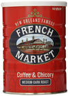 French Market Coffee, Coffee & Chicory Medium-Dark Roast Ground Coffee, 12-Ounce