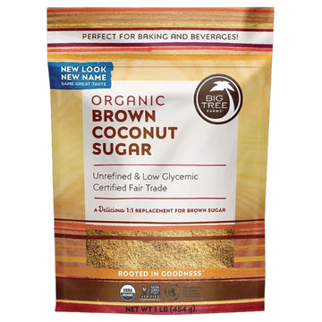 Big Tree Farms Organic Brown Coconut Sugar, Vegan, Gluten Free, Paleo, Certified Kosher, Cane Sugar Alternative, Substitute for
