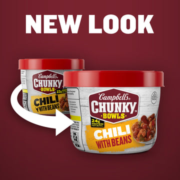 Campbell'S Chunky Chili With Beans, 15.25 Ounce Microwavable Bowl