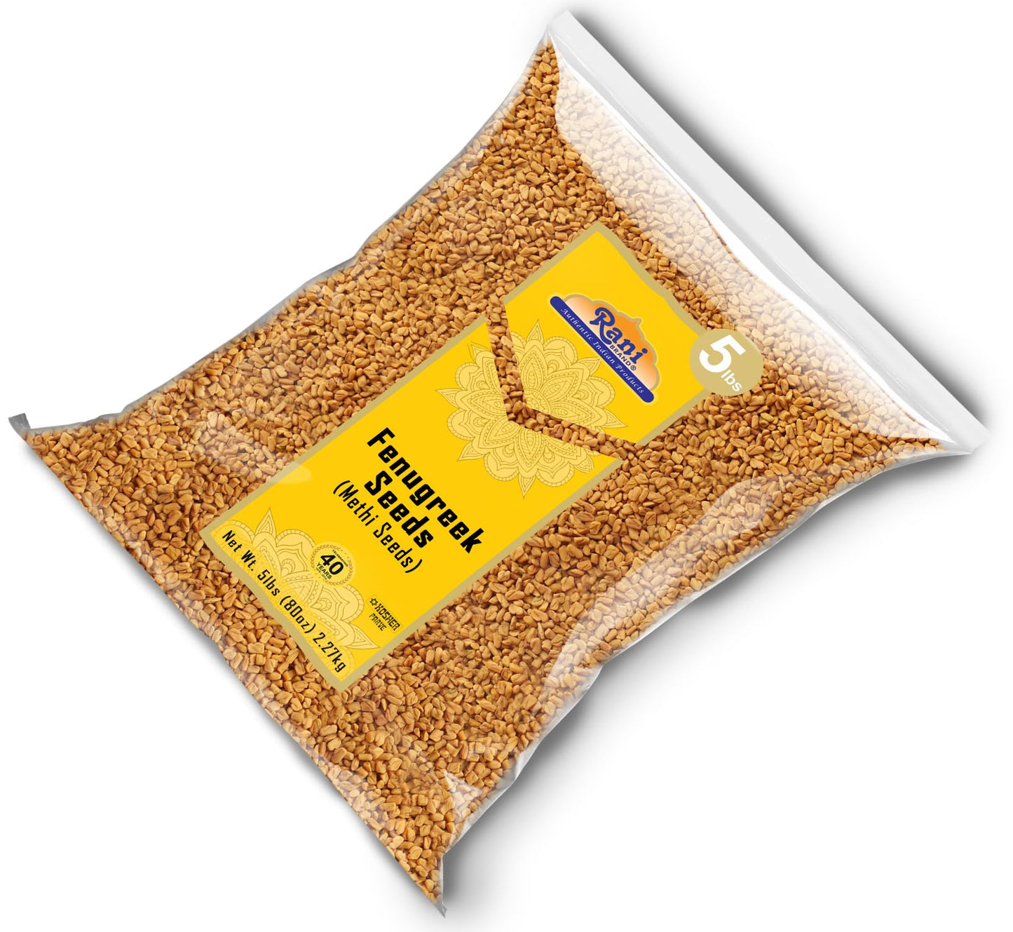 Rani Fenugreek (Methi) Seeds Whole 80Oz (5Lbs) 2.27Kg Bulk Trigonella Foenum Graecum ~ All Natural | Vegan | Gluten Friendly | N
