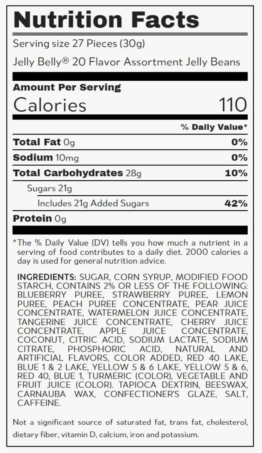 Jelly Belly Jelly Beans, 20 Flavors, 3.5-Oz, 12 Pack