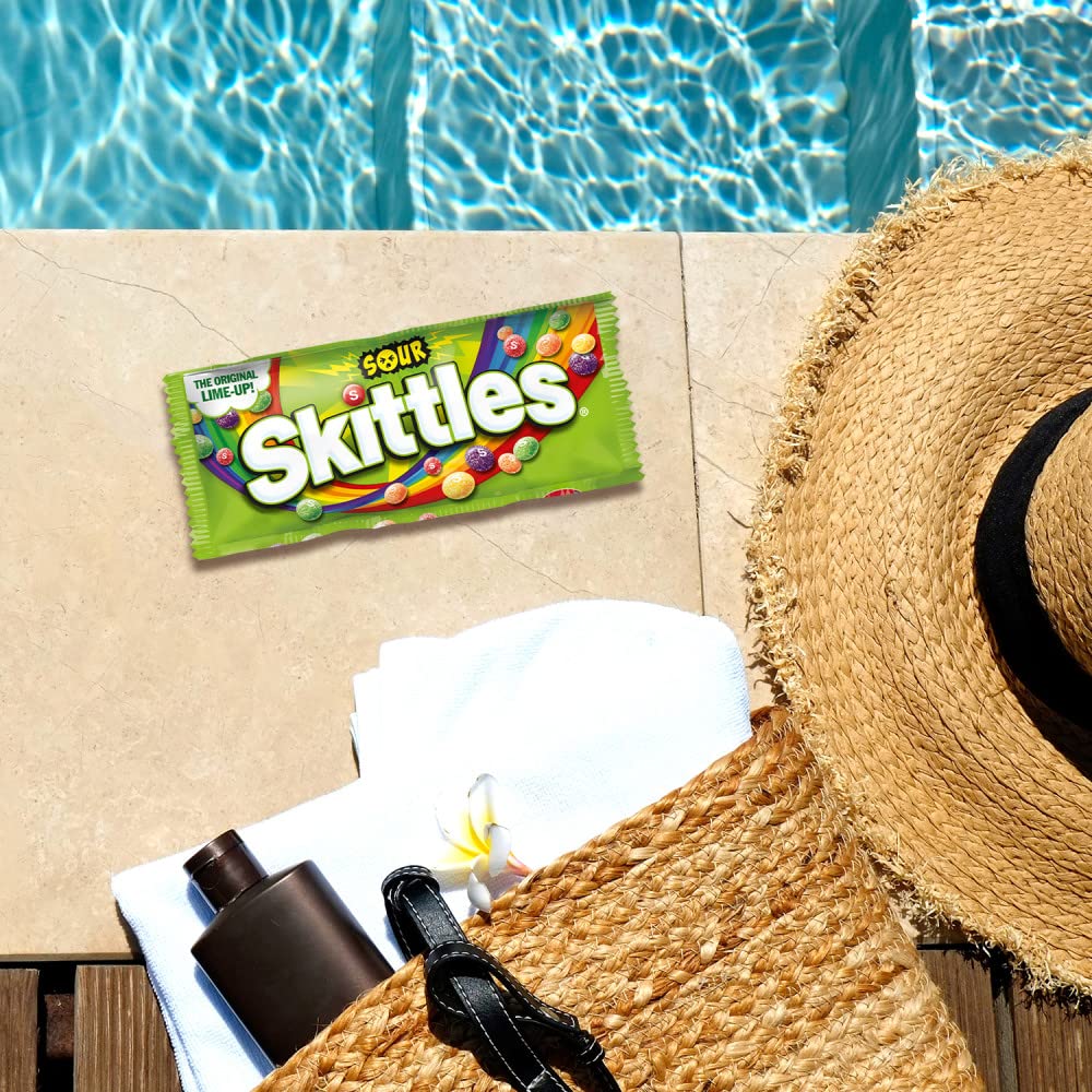 Skittles Sour Summer Chewy Candy Bulk Assortment, 1.8 Ounce (Pack Of 24)