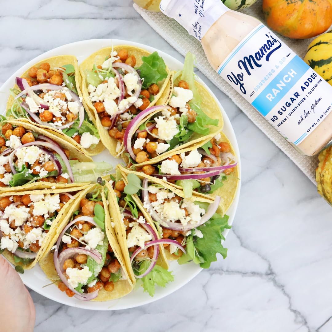 Yo Mama'S Foods Keto Ranch Salad Dressing And Dip - Pack Of (2) - Dairy Free, Gluten Free, Low Sodium, And All Natural!