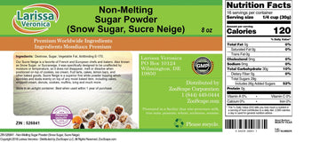 Non-Melting Sugar Powder (Snow Sugar, Sucre Neige) (8 Oz, Zin: 526841)
