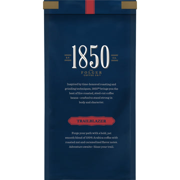 1850 Trailblazer, Medium-Dark Roast Ground Coffee, 12 Ounces (Pack Of 2)