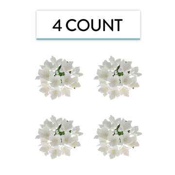 Global Sugar Art Hydrangea Blossoms Sugar Cake Flowers Spray, White, 4 Count By Chef Alan Tetreault