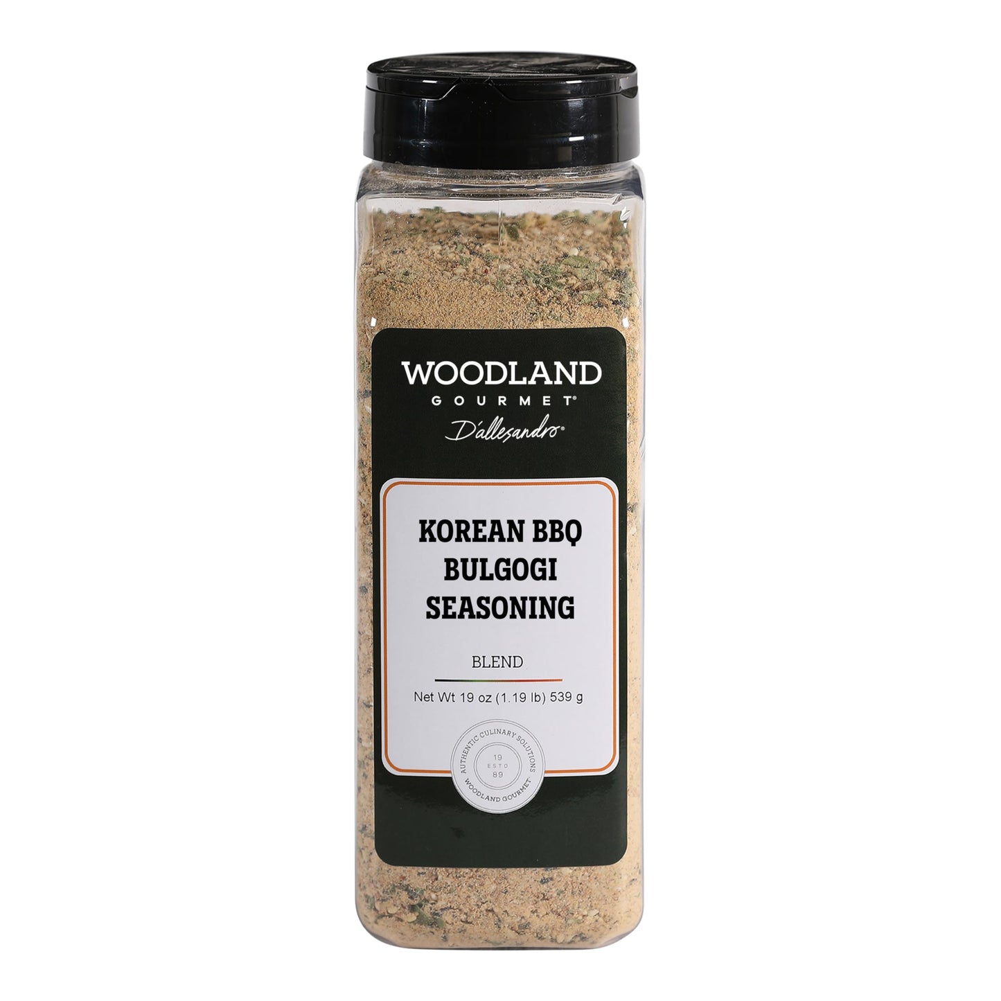 Korean BBQ Bulgogi Seasoning, 19 oz, Savory-Sweet Korean Barbecue Marinade & Dry Rub with Soy, Garlic, Ginger & Sesame, by Woodl