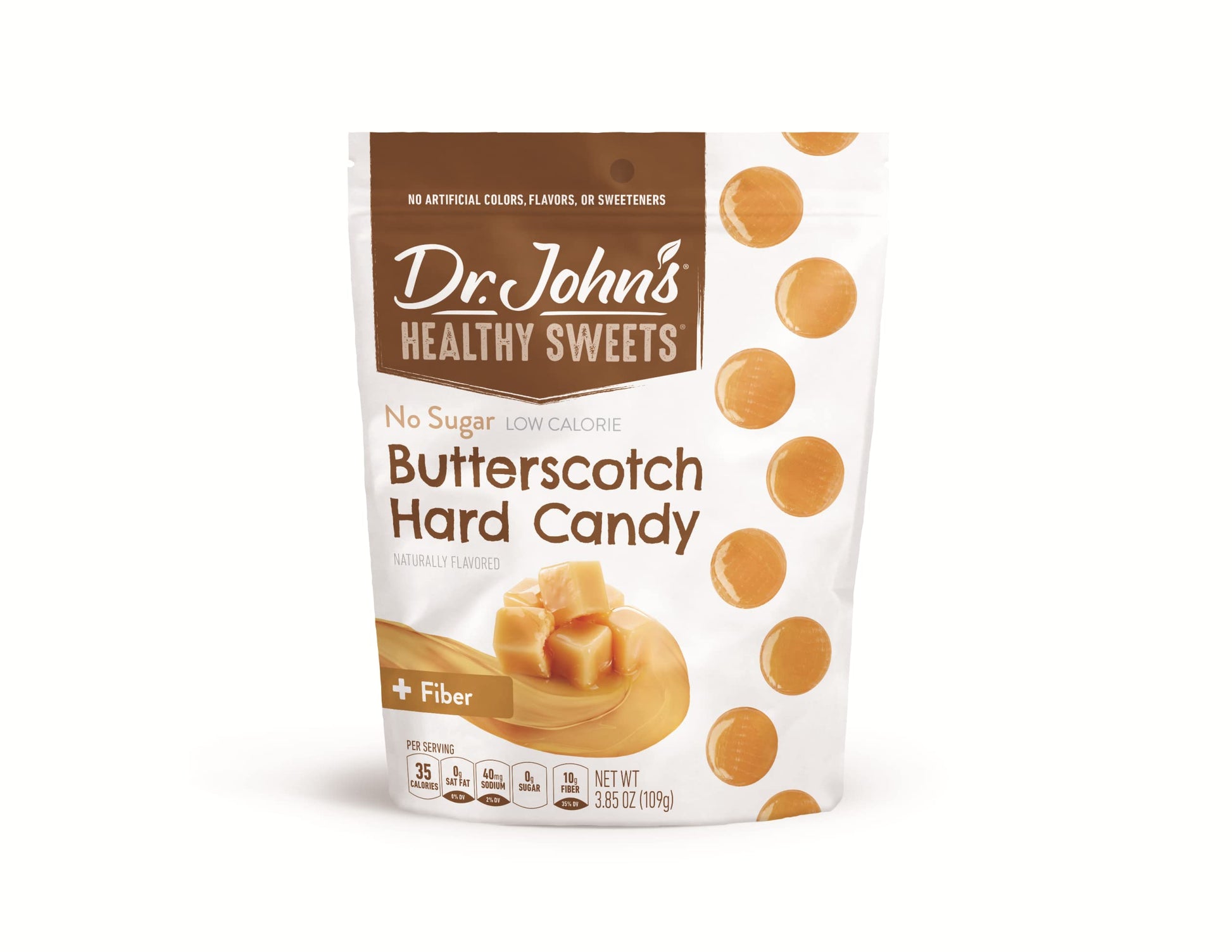 Dr. Johns Sugar Free Candy, Healthy Hard Candy with Zero Sugar, Low Calorie Snacks, Keto Friendly, Vegan, Gluten Free, Buttersco
