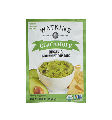 Watkins Organic Gourmet Dip Mix, Guacamole, 0.63 Ounce (Pack Of 12)