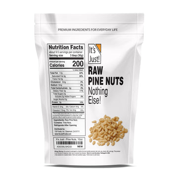 It'S Just - Raw Pine Nuts (Pignolias), No Ppo, Ideal For Pesto, Salads, Roasting (10Oz)
