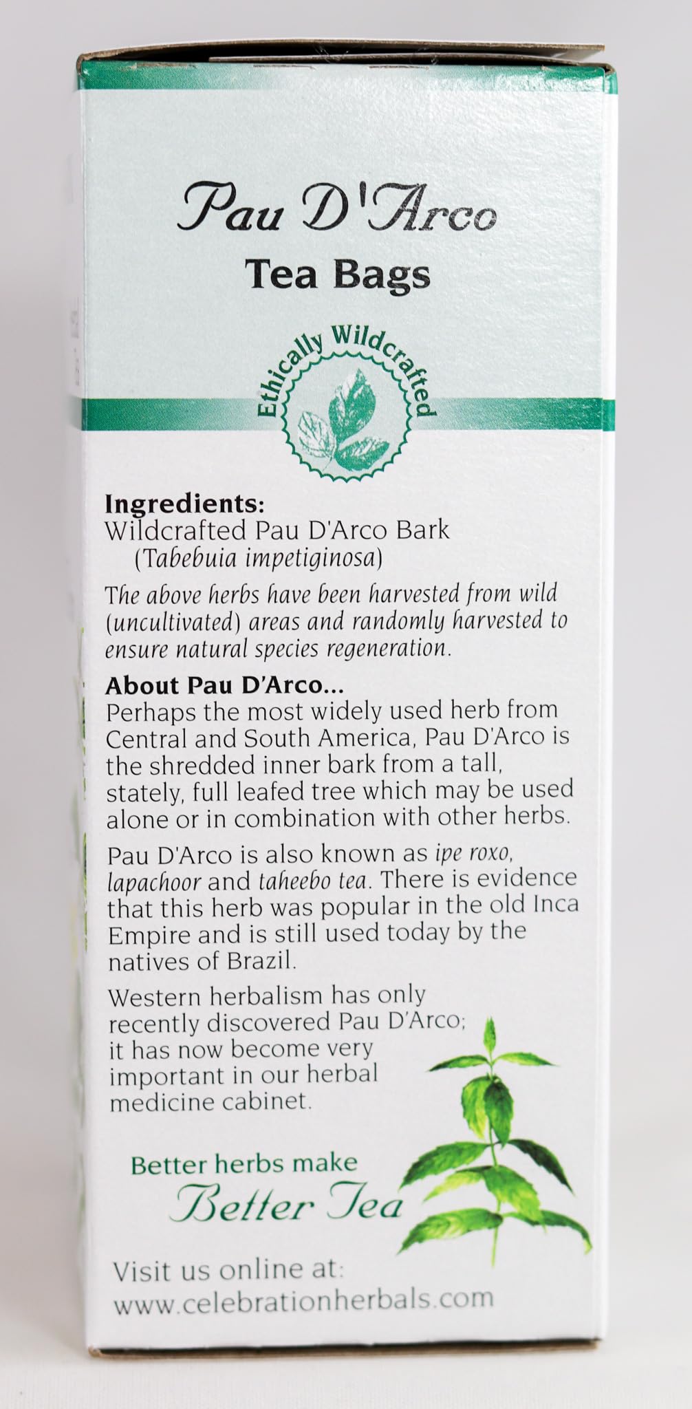 Celebration Herbals Pau DArco Tea Bags - 24 Count - Pack of 1 - Herbal Tea