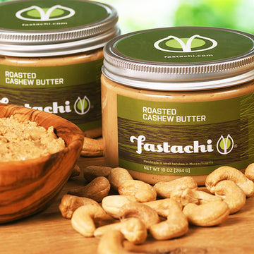 Fastachi Cashew Butter Roasted (2 X 10Oz) | 100% Pure Cashews | Hand-Roasted | No Sugar | No Salt | No Palm Oil | Creamy Texture