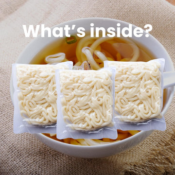 Unha'S Japanese Sanuki Fresh Udon Noodles, Jumbo Style Chewy Noodles With No Soup, Quick And Easy, Individual Pack 22 Oz (200G/3