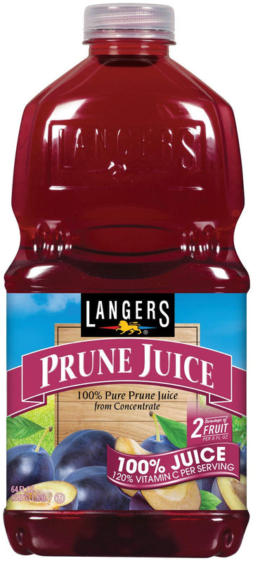 Langers Juice, Prune Plus, 64 Fluid Ounce (Pack Of 8)
