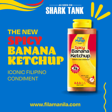 Fila Manila Banana Ketchup - Filipino Sauce & Condiment, Mild, Vegan, No MSG, No Sugar Added, Gluten Free, Dairy Free, Made in t