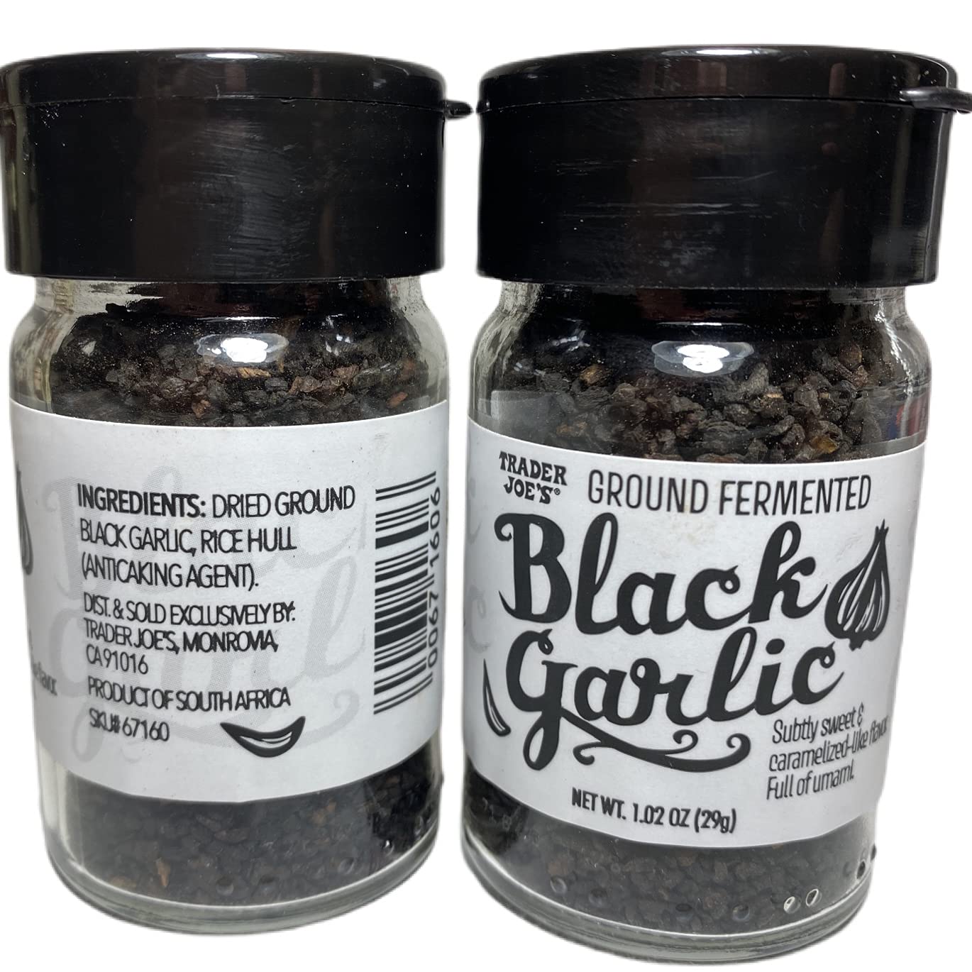 TJ's Ground Fermented Black Garlic, 1.02 oz (Pack of 2) - Rich Flavor, Versatile Ingredient