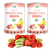 Chavi Freeze-Dried Strawberry Banana - Pack Of 2 X 2 Oz - Healthy 1 Ingredient Superfood - No Added Sugars Or Preservatives - No