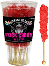 Buffalo Bills Strawberry (Red) Rock Candy On A Stick (12-Ct Cup Red Rock Candy Crystal Sticks)