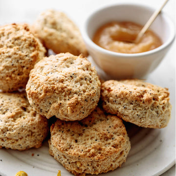 English Scone Mix, Lemon Poppyseed By Sticky Fingers Bakeries – Easy To Make English Scones Fresh Baked, Makes 12 Scones (2 Pk)