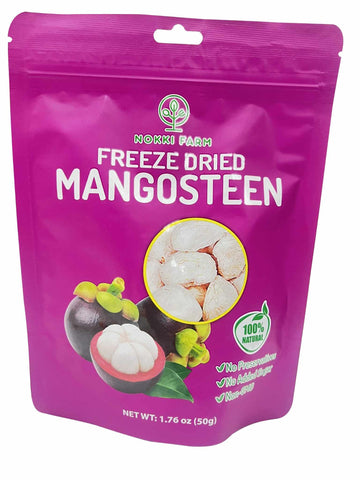(Pack Of 1) Nokki Farm Freeze Dried Mangosteen 50G | Superfood| 100% Natural | No Sugar Added | Vegan | Non Gmo | All Natural |C
