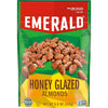 Emerald Nuts, Honey Glazed Almonds, 5.5 Oz, Resealable Bag (Pack of 2)