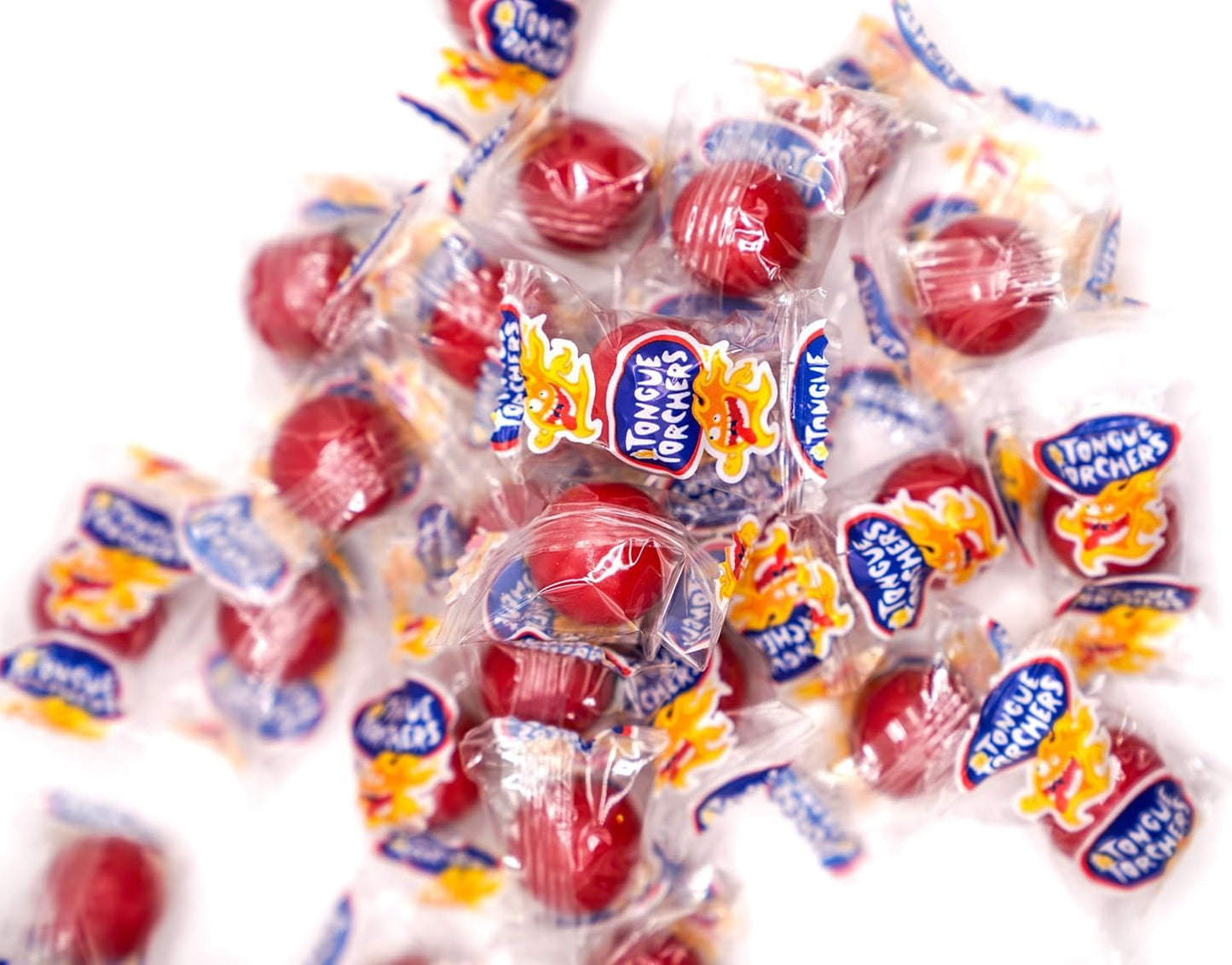 Generic Tongue Torchers Spicy Cinnamon Hard Candy - 5 Bag Pack, 1 LB, Individually Wrapped Fireball Sweets
