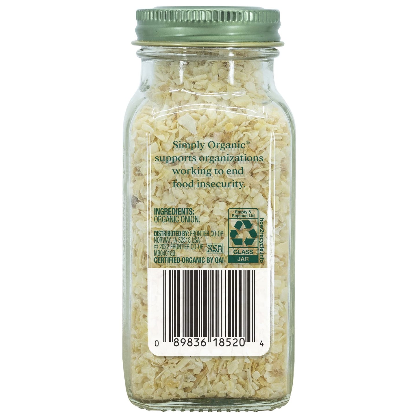 Simply Organic Minced White Onion, Certified Organic | 2.21 Oz | Pack Of 3 | Allium Cepa