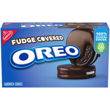 Oreo Fudge Covered Chocolate Sandwich Cookies, 7.9 Oz