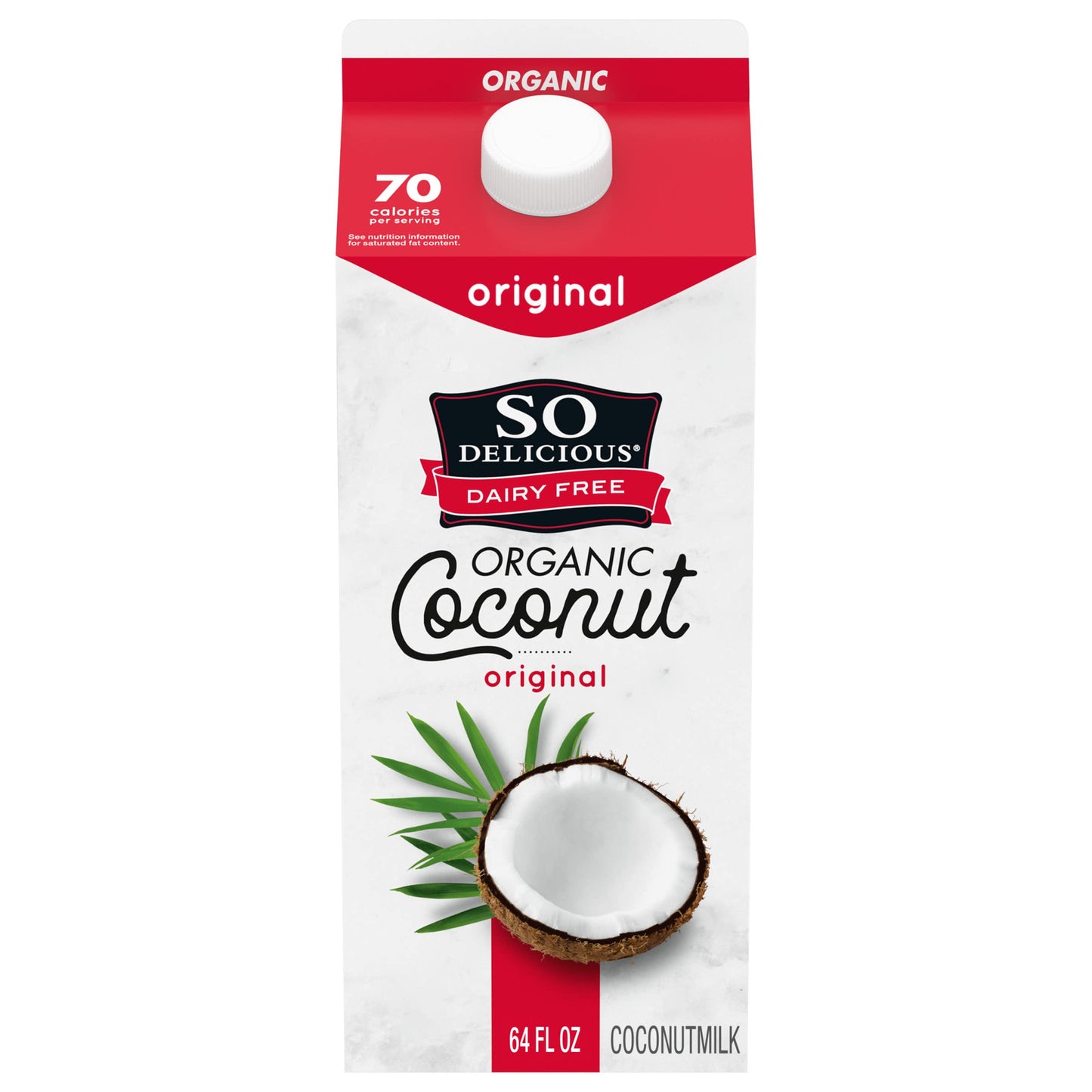 So Delicious Dairy Free Coconut Milk, Original, Vegan, Non-Gmo Project Verified, Half Gallon