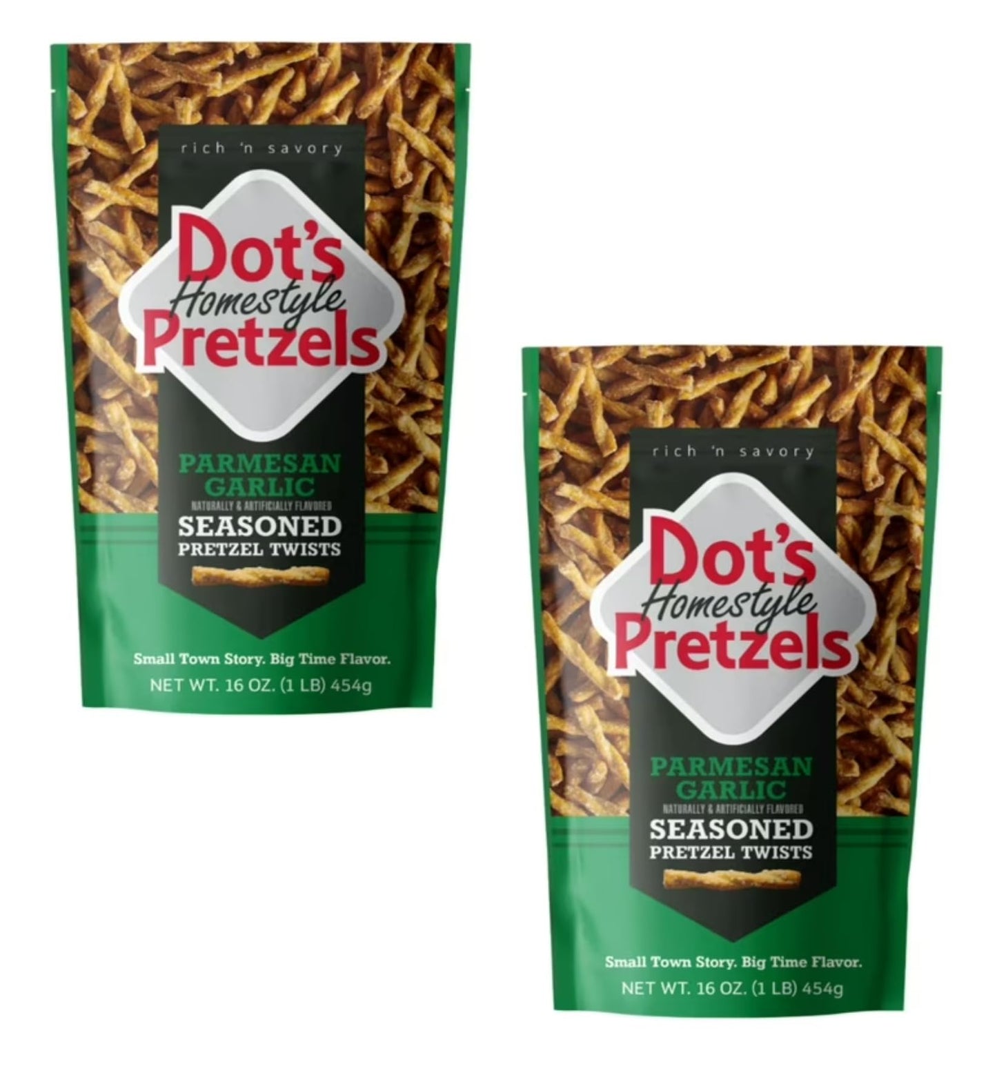 DotS Garlic Parmesan Pretzels - Pack Of 2 - Delicious Tasting Snacks For The Whole Family - Great For Sharing Or Stocking The Pantry