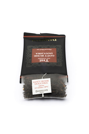 Dammann Freres Satchets, Gout Russe Douchka Tea Bags, Premium Gorumet French Black Tea, Blend Bergamot, Lemon, Orange Flavors, I
