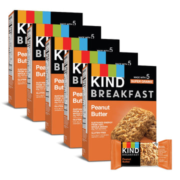 KIND Breakfast Bars, Peanut Butter, Healthy Snacks, Gluten Free, 100% Whole Grains, 5g Protein, 30 Count