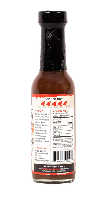 The Spicy Shark Megalodon Carolina Reaper Hot Sauce, Vegan & Gluten-Free, 5 Fl Oz