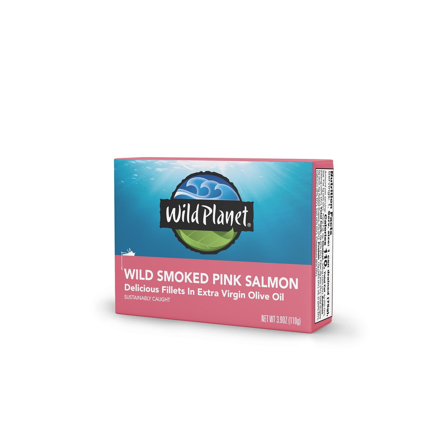 Wild t Wild Smoked Pink Salmon Fillets in Extra Virgin Olive Oil Tinned Fish Canned Salmon Sustainably Wild-Caught Non-GMO Keto and Paleo 3.9 oz