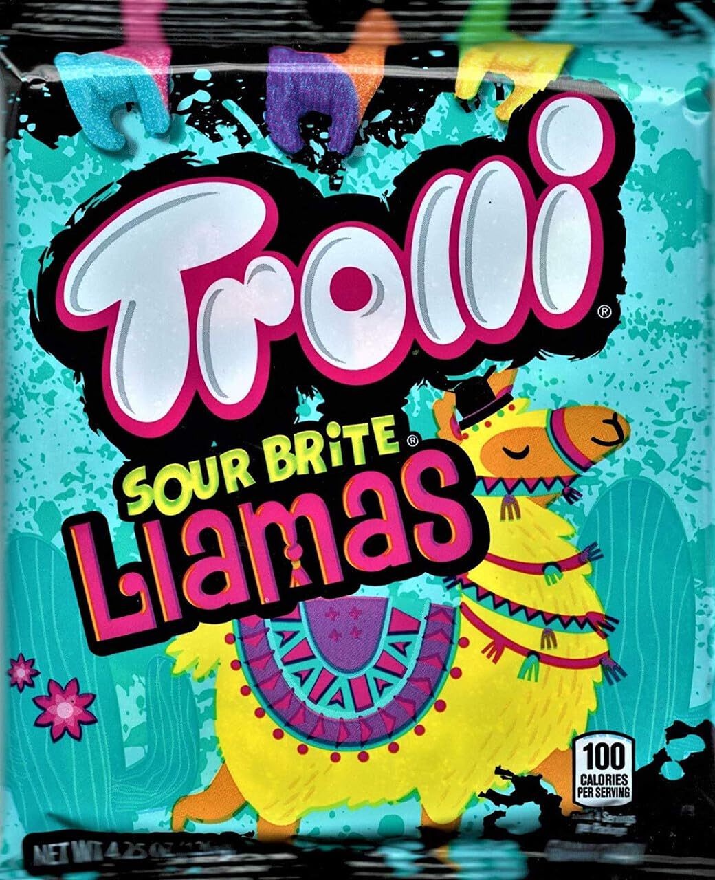 Trolli Sour Brite Llamas Gummi Candy, 4.25 Ounce ( 1 Bag )