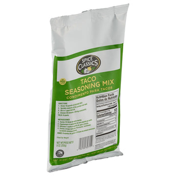 Spice Classics Taco Seasoning Mix, 9 oz (Pack of 6) - Ideal for Chicken, Pork, Veggies and More